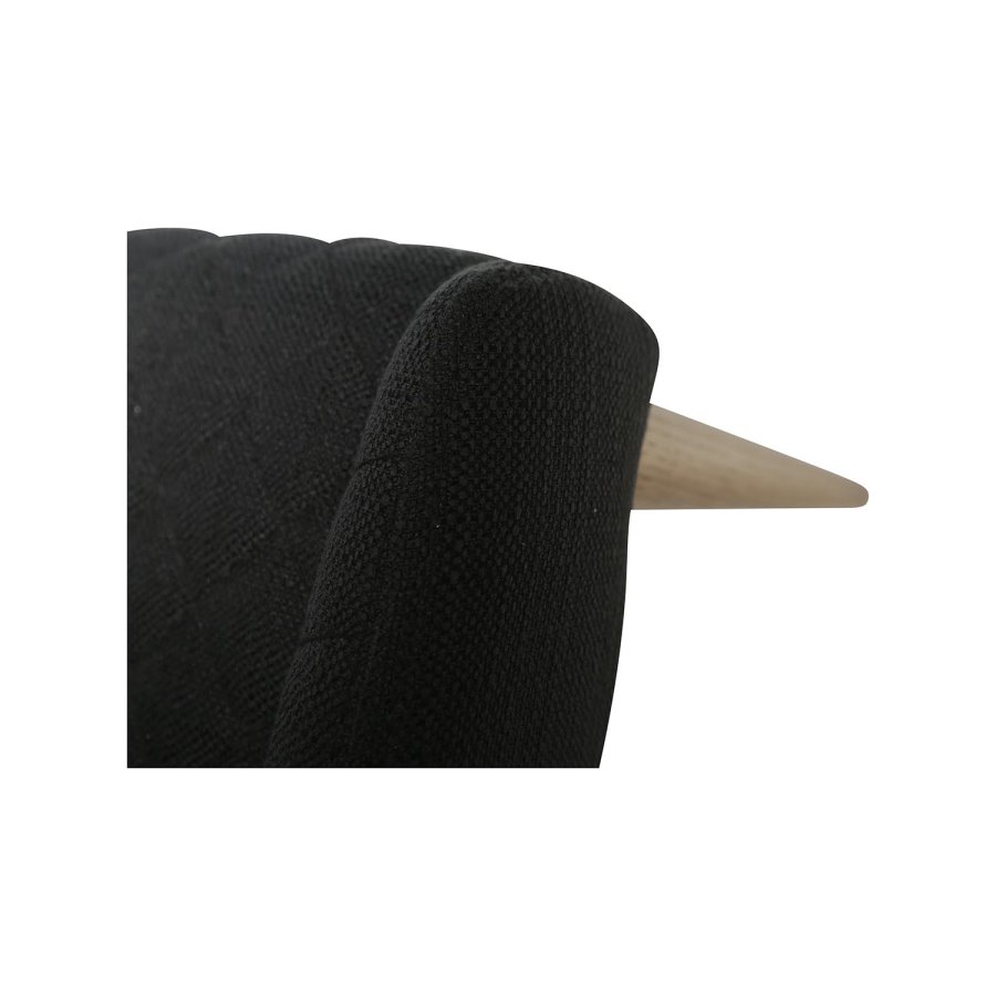 DAN-FORM Vetro Sessel - schwarzer Stoff und natürliche Eiche