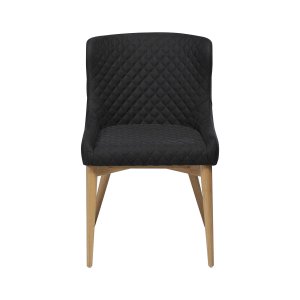 DAN-FORM Vetro ftölj - svart tyg och naturlig ek