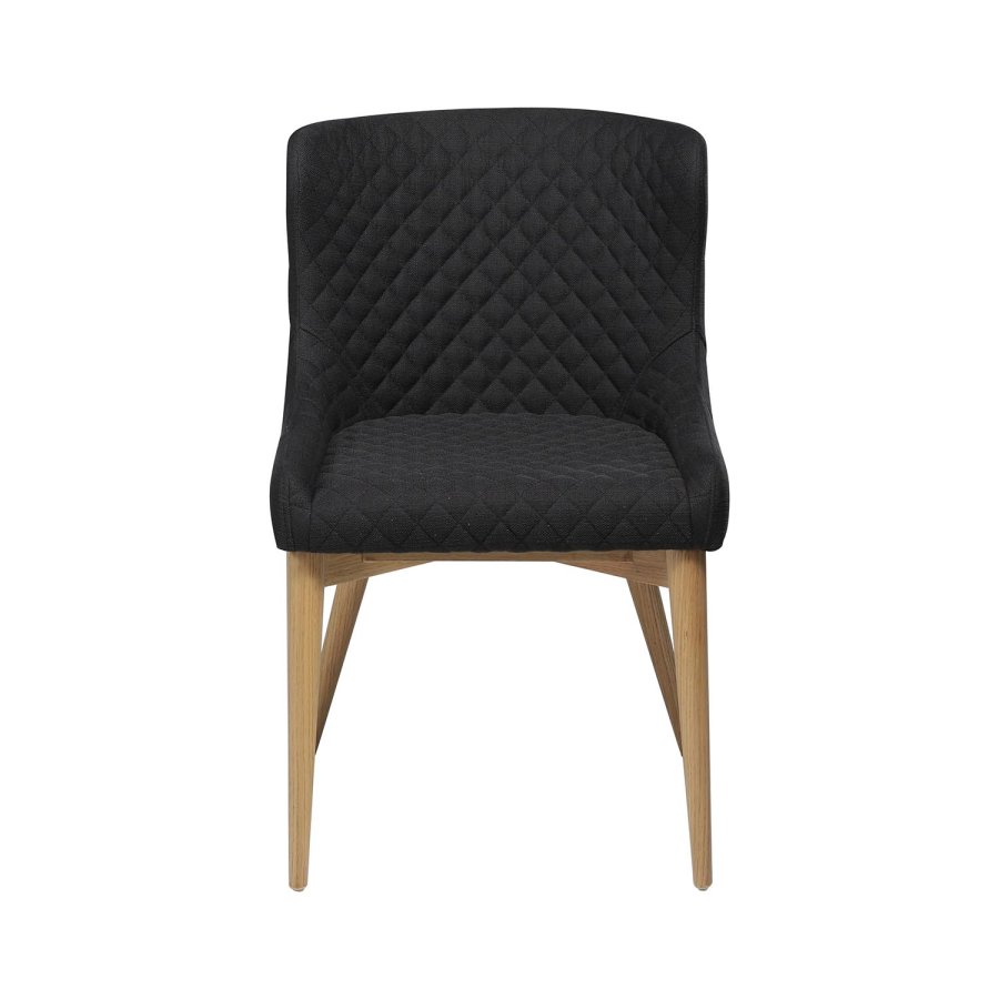 DAN-FORM Vetro Sessel - schwarzer Stoff und natürliche Eiche