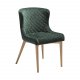 DAN-FORM Vetro Sessel - grüner Samt und natürliche Eiche