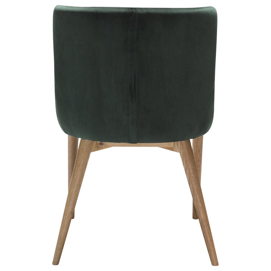 DAN-FORM Vetro Sessel - grüner Samt und natürliche Eiche