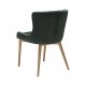 DAN-FORM Vetro Sessel - grüner Samt und natürliche Eiche