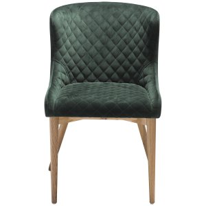 DAN-FORM Vetro ftölj - grön velour och naturlig ek