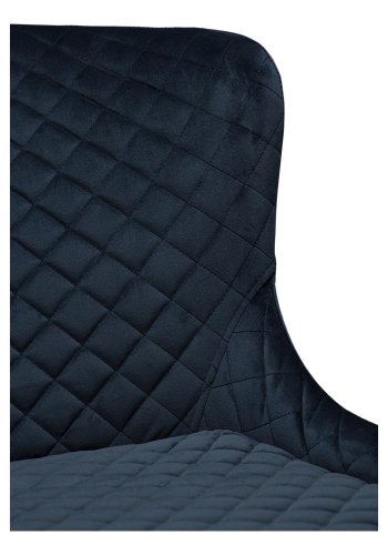 DAN-FORM Vetro Sessel - blauer Samt und schwarze Eiche