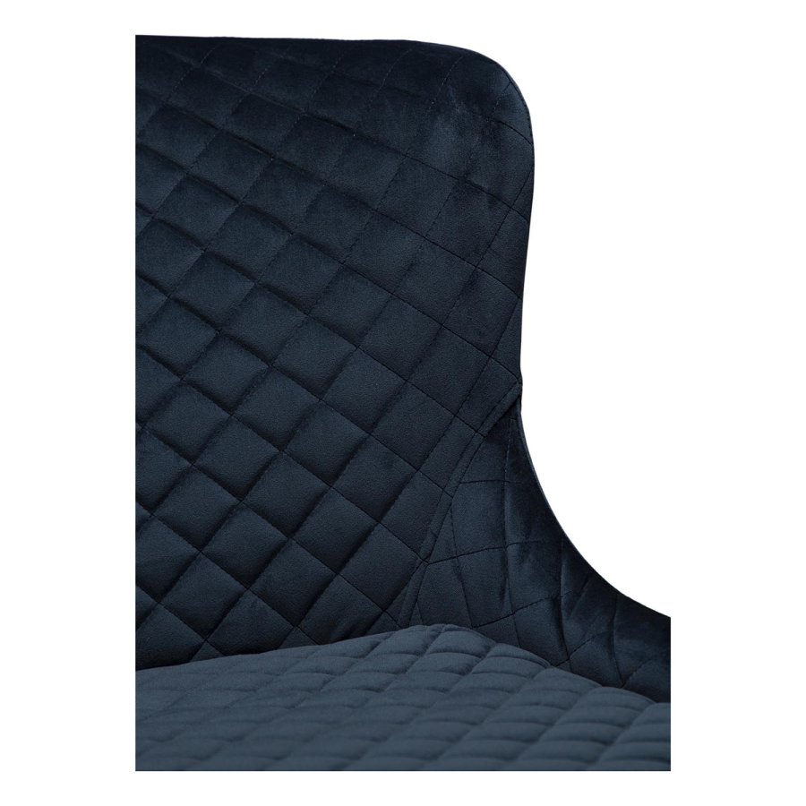 DAN-FORM Vetro Sessel - blauer Samt und schwarze Eiche