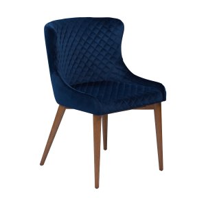 DAN-FORM Vetro ftölj - bl velour och naturlig ek