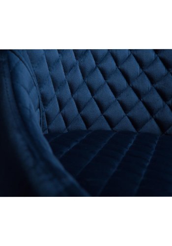 DAN-FORM Vetro Sessel - blauer Samt und natürliche Eiche