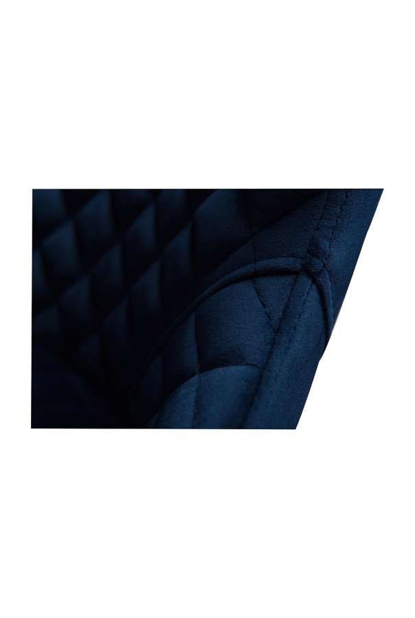 DAN-FORM Vetro Sessel - blauer Samt und natürliche Eiche