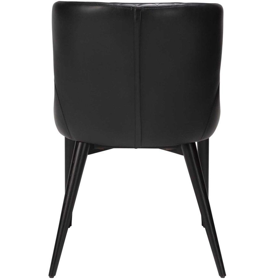 DAN-FORM Vetro Sessel - Vintage schwarzes Kunstleder und schwarze Eiche