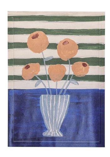 CREATIVE COLLECTION Florinda Illustration mit Rahmen, Blau, Kiefer (L50xH70xB3 cm)