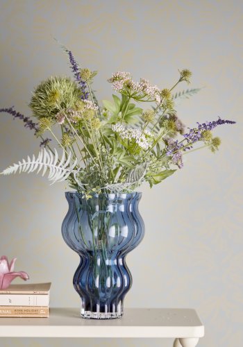 BLOOMINGVILLE Zanna Vase, bl, glass
