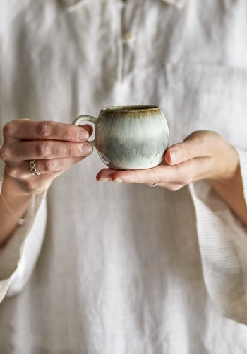 BLOOMINGVILLE Paula Espressotasse, Grau, Steingut