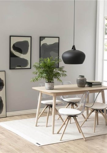 ACT NORDIC Nagano spisebord - hvidpigmenteret egetr (finér)