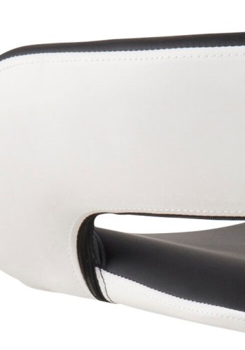 ACT NORDIC Grace barstol - svart / vit lder PU, metallram med trumpetfot