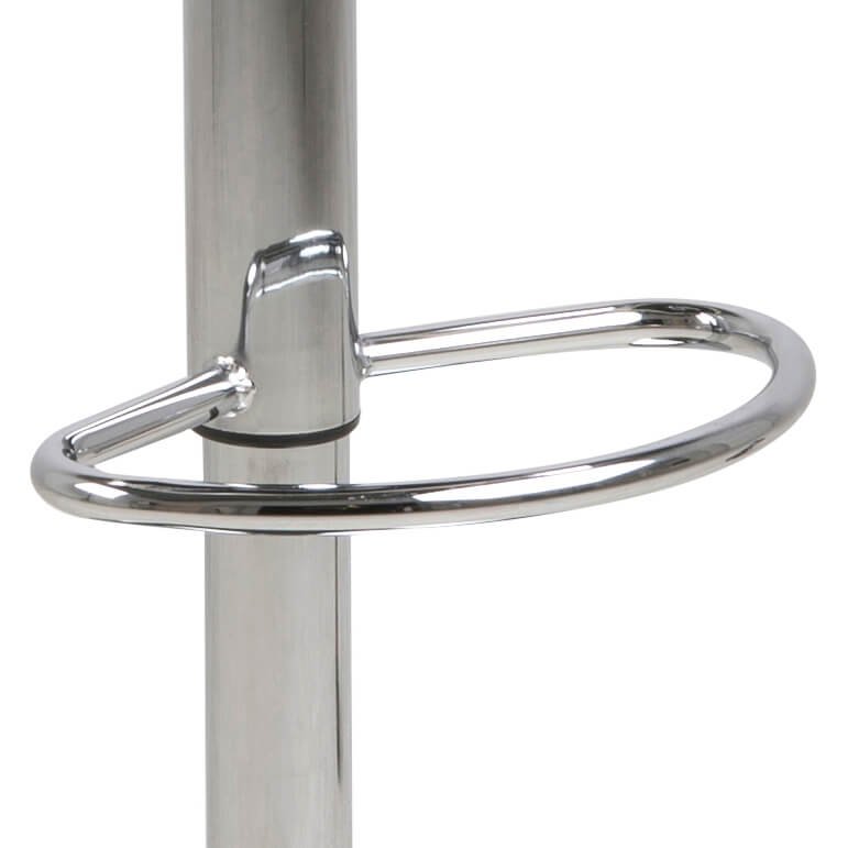 ACT NORDIC Grace barstol - svart / vit lder PU, metallram med trumpetfot