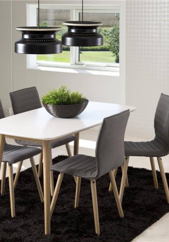 ACT NORDIC Nagano spisebord - hvid/natur egetr