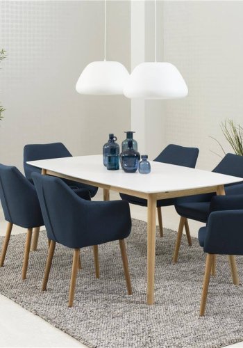 ACT NORDIC Nagano spisebord - hvid/natur egetr