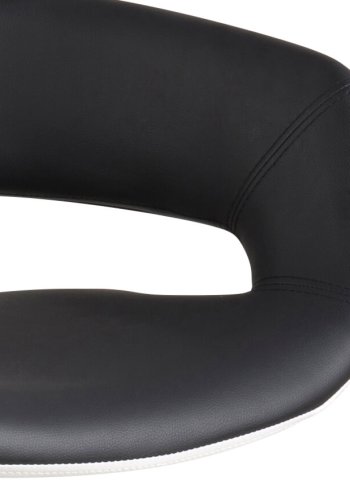 ACT NORDIC Grace barstol - svart / vit lder PU, metallram med trumpetfot