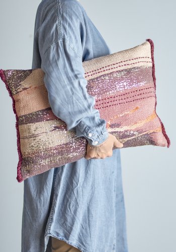 BLOOMINGVILLE Bri Kissen, Braun, Baumwolle (L50xB35 cm)