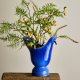 CREATIVE COLLECTION Wylie Vase, Blau, Steingut