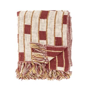 BLOOMINGVILLE Cang plaid, rektangulr - rd, bomuld (L160xB130)