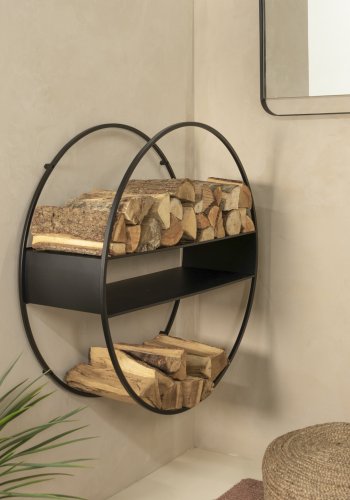 SPINDER DESIGN Timber Tumbler M brndeholder, vghngt, rund - sort stl (100)