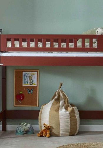 Manis-H&nbsp;Ask H�jseng med tremme sengehest - 200 cm&nbsp;-&nbsp;90x200