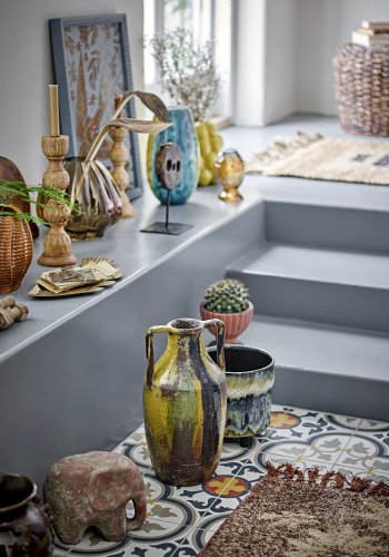 CREATIVE COLLECTION Wilder Deko Vase, Gelb, Terrakotta