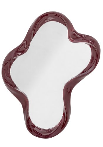 BLOOMINGVILLE Violeta Wandspiegel, Rot, Polyresin (L47xH61,5xB7 cm)