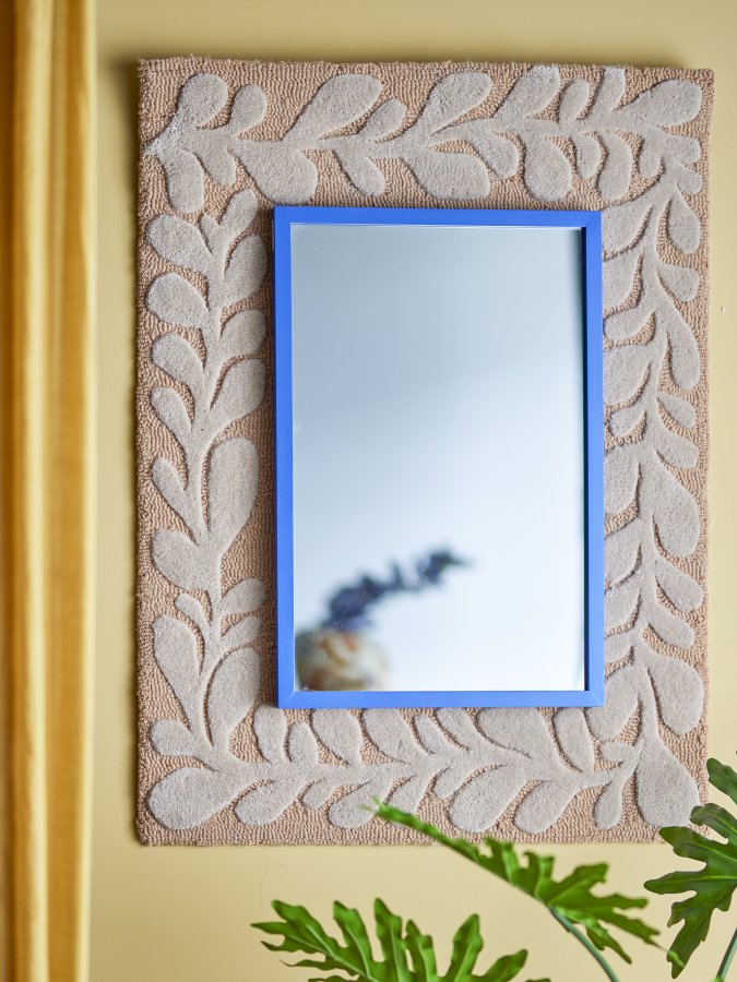 BLOOMINGVILLE Atle veggspeil, rektangulrt - speilglass og bl MDF (40x60)