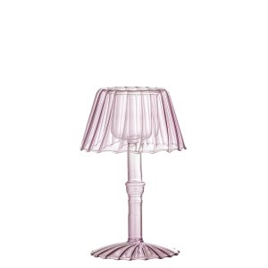 BLOOMINGVILLE Cisco fyrfadsstage - rosa glas