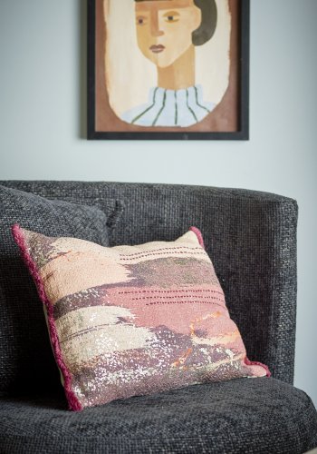 BLOOMINGVILLE Bri Kissen, Braun, Baumwolle (L50xB35 cm)