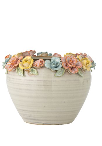 CREATIVE COLLECTION Eanna Blumentopfhalter, Rosa, Steingut (T19,5xH14 cm)