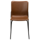 DAN-FORM Woof matbordsstol - vintage ljusbrunt konstläder och svart stl