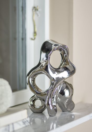 BLOOMINGVILLE Vinini Deco, Silber, Steingut (L18xH27xB13 cm)