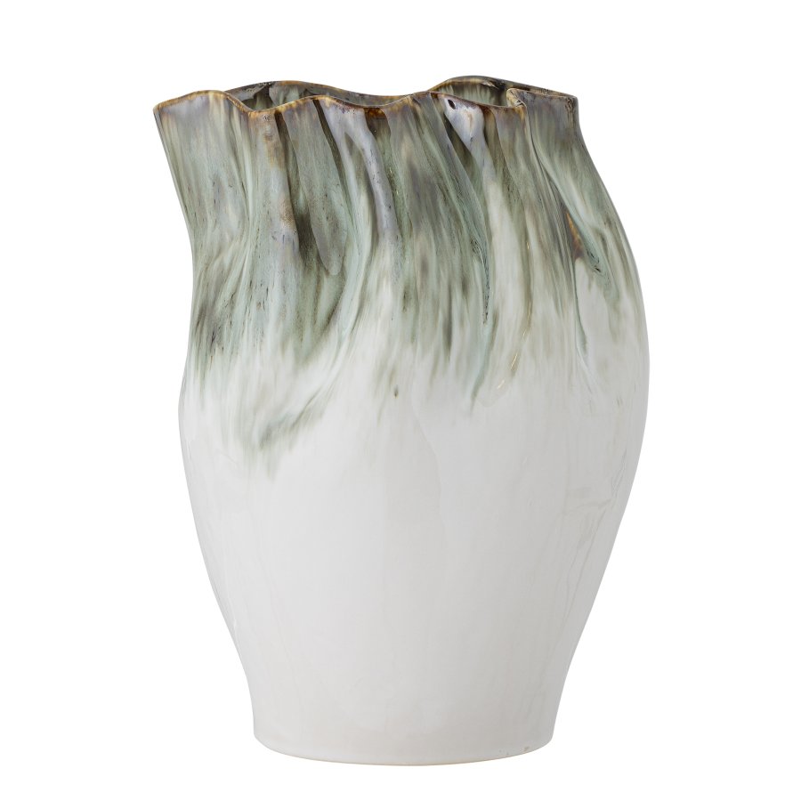 BLOOMINGVILLE Nisha vase - grn stentj (H:30)