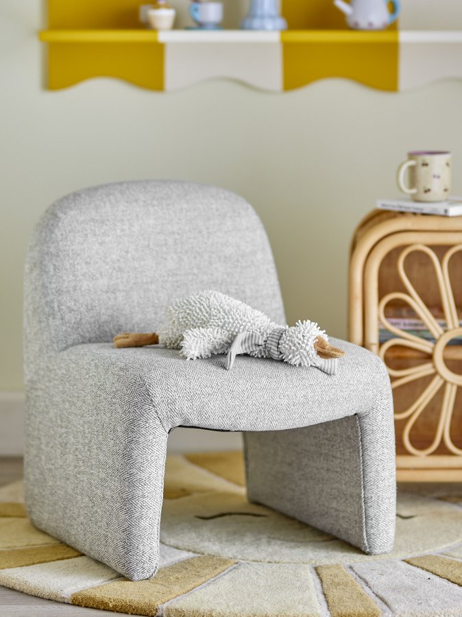 BLOOMINGVILLE MINI Neel-stol, gr, polyester (L40xH51xB43 cm)