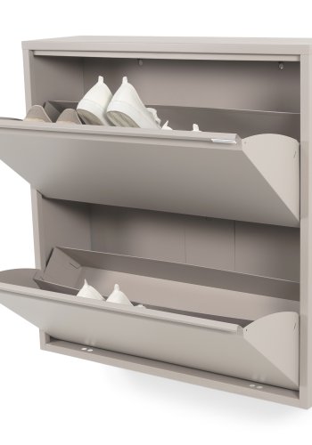 SPINDER DESIGN Billy 2 skoskap, m. 2 drer - silkeaktig taupe stl