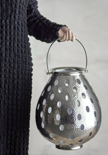 BLOOMINGVILLE Maika lanterne, m. hank - slv aluminium