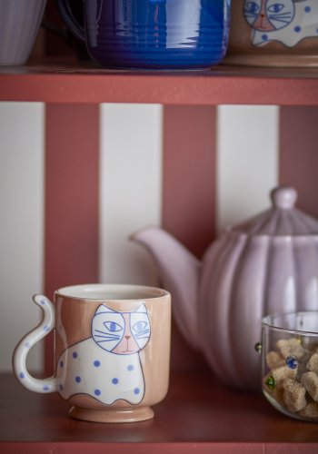 BLOOMINGVILLE Missy Tasse, Braun, Steingut (D8,5xH9 cm, 4er-Set)