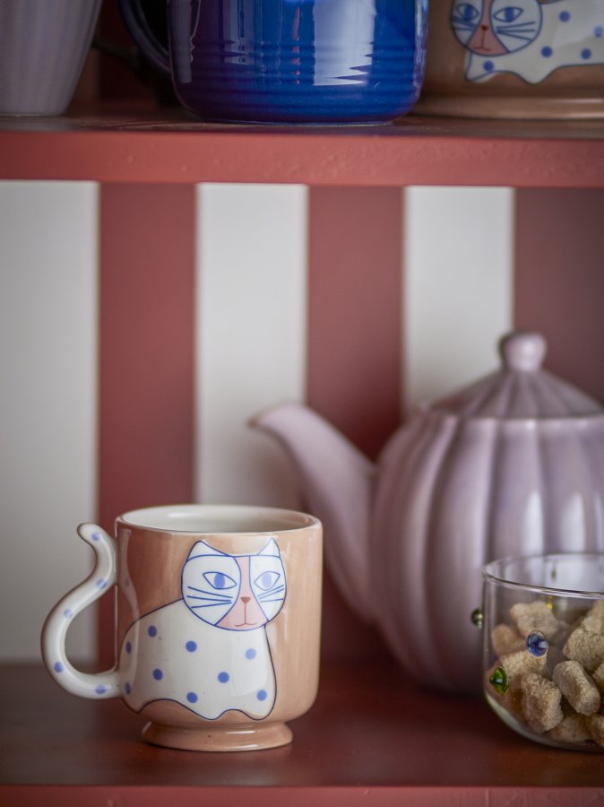 BLOOMINGVILLE Missy Tasse, Braun, Steingut (D8,5xH9 cm, 4er-Set)