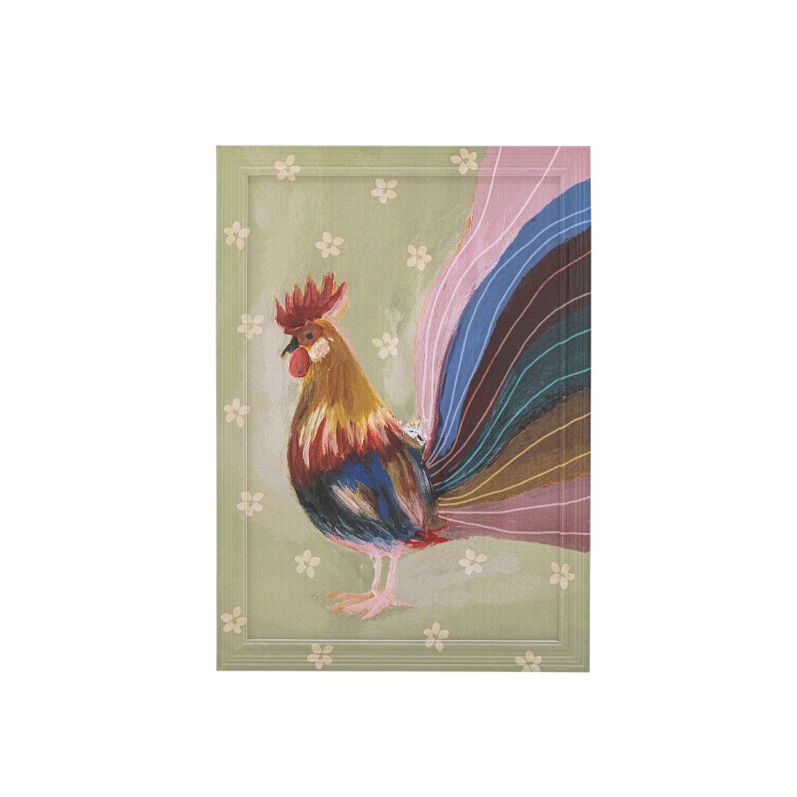 CREATIVE COLLECTION Hanaia Illustration mit Rahmen, Grün, Kiefer (L35,5xH50xB2 cm)