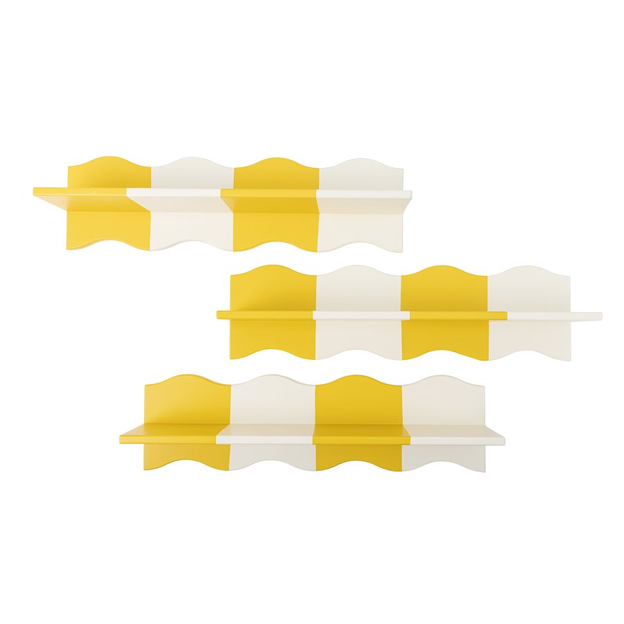 BLOOMINGVILLE MINI Bubbi-hylla, gul, MDF (L80xH22,5xB17 cm)