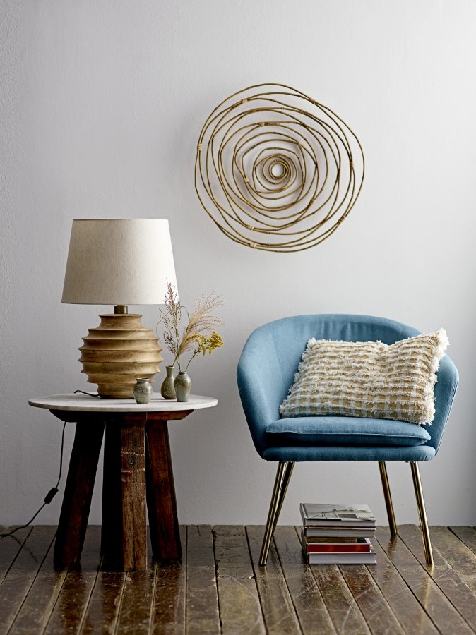 CREATIVE COLLECTION Svale Tischleuchte, Natur, Mango, T38,5 x H54 cm