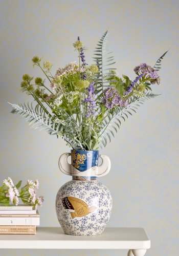 BLOOMINGVILLE Hezha Vase, bl, steinty