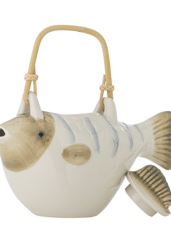 CREATIVE COLLECTION Wrenna Teekanne, Grau, Steingut