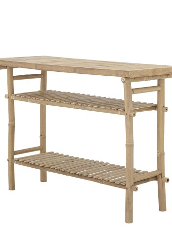 BLOOMINGVILLE Sole sidebord, med 2 hyller - naturlig bambus (100x40)
