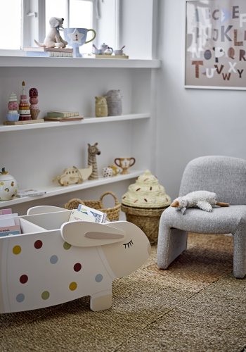 BLOOMINGVILLE MINI Villja Bücherregal, Weiß, FSC®100%, MDF (L87xH38xB32 cm)