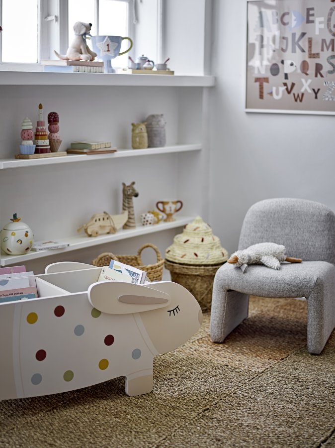 BLOOMINGVILLE MINI Villja Bücherregal, Weiß, FSC®100%, MDF (L87xH38xB32 cm)