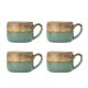 BLOOMINGVILLE Sheen Becher, Grn, Steingut (D10,5xH8 cm, 4er-Set)